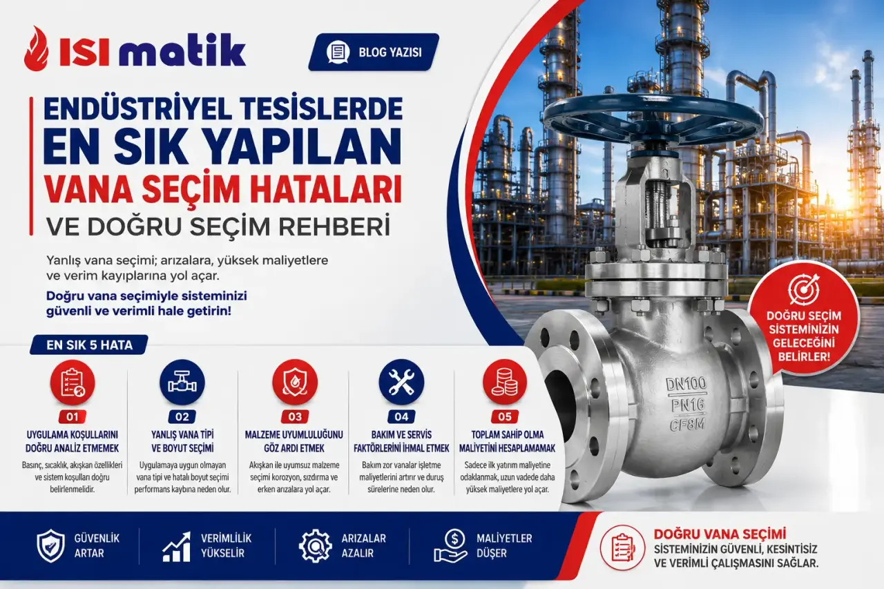 Endüstriyel Tesislerde En Sık Yapılan Vana Seçim Hataları ve Doğru Seçim Rehberi