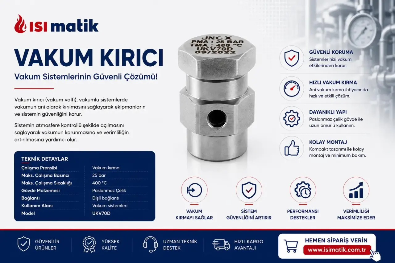 Vakum Kırıcı Ürün Açıklaması ve Teknik Detaylar