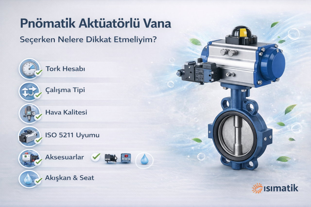 Pnömatik Aktüatörlü Vana Pnömatik aktüatörlü vana seçerken nelere dikkat etmeliyim?