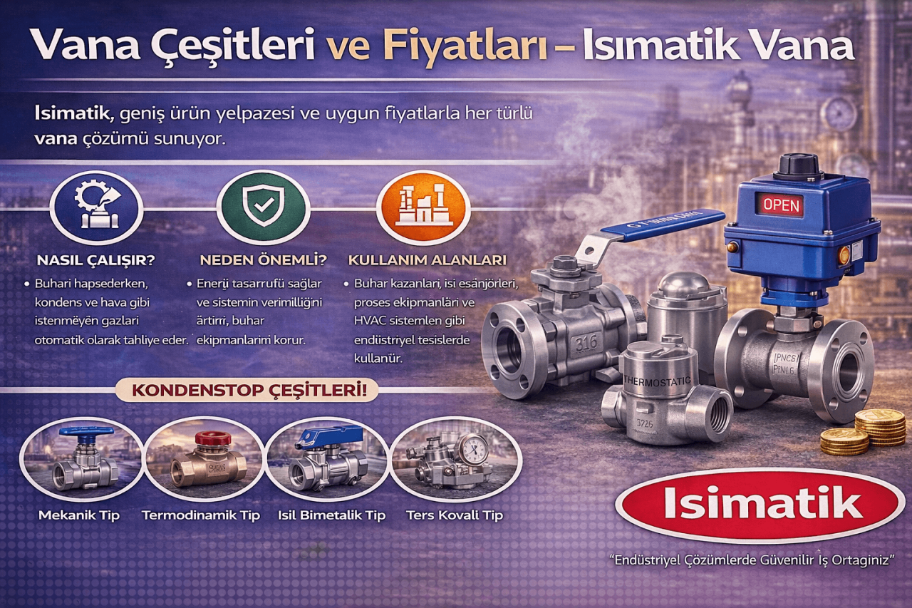 Vana Çeşitleri ve Fiyatları – Isımatik Vana