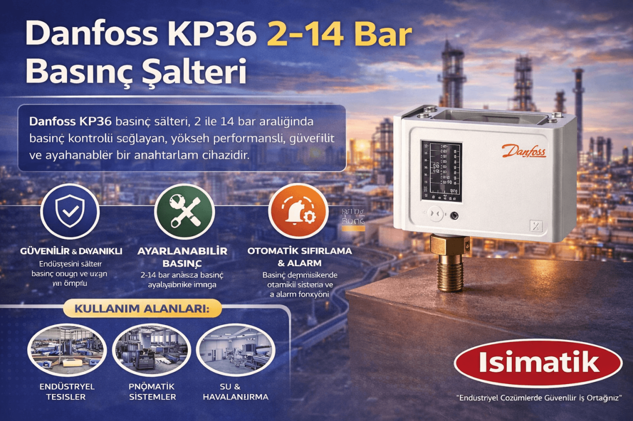 Danfoss KP36 2-14 Bar Basınç Şalteri