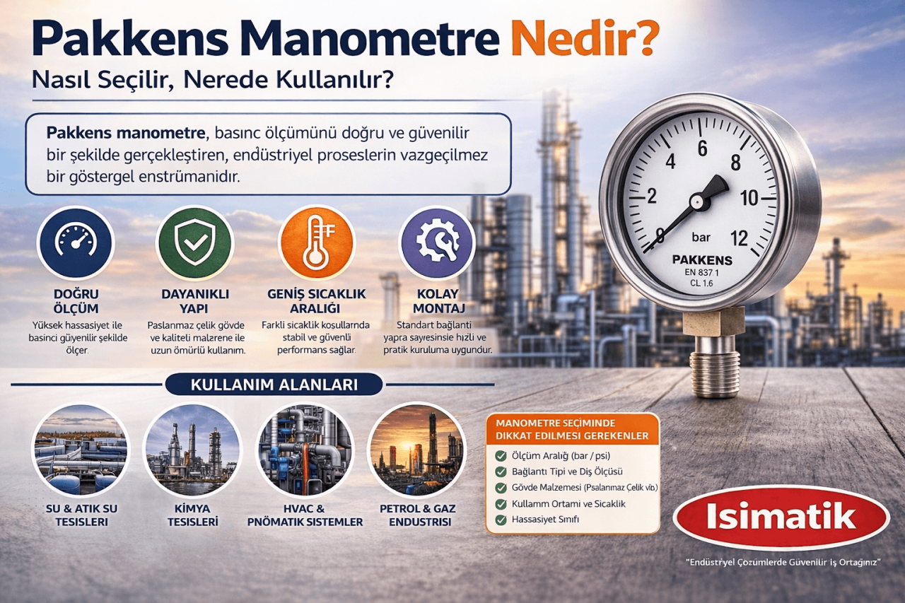 Pakkens Manometre Nedir? Nasıl Seçilir, Nerede Kullanılır?