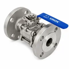 Unox Three-Piece Top-Flanged Stainless Flanged Ball Valve