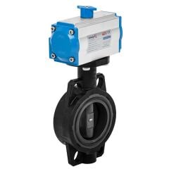 Tek Etkili Pnömatik Aktüatörlü U-Pvc Kelebek Vana Su İçin Ø225 - Limit Switch Box - 1/4