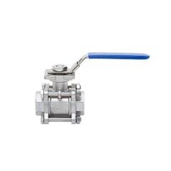 Unox Üç Parçalı Tepe Flanşlı Paslanmaz Dişli Küresel Vana