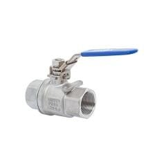 Unox Two-Piece Threaded Stainless Steel Ball Valve
