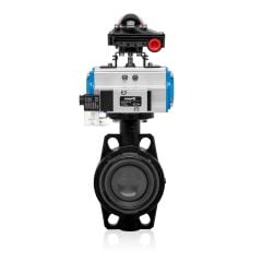 Single-Acting Pneumatic Actuated U-PVC Butterfly Valve for Acid Applications