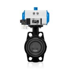Single-Acting Pneumatic Actuated U-PVC Butterfly Valve for Acid Applications