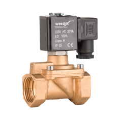 Unox Tam Geçişli Genel Maksat Normalde Kapalı Solenoid Valf (0,5-16 BAR)