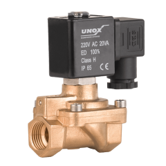 Unox Genel Maksat Yüksek Basınç Normalde Açık Solenoid Valfler  0,5-40 Bar