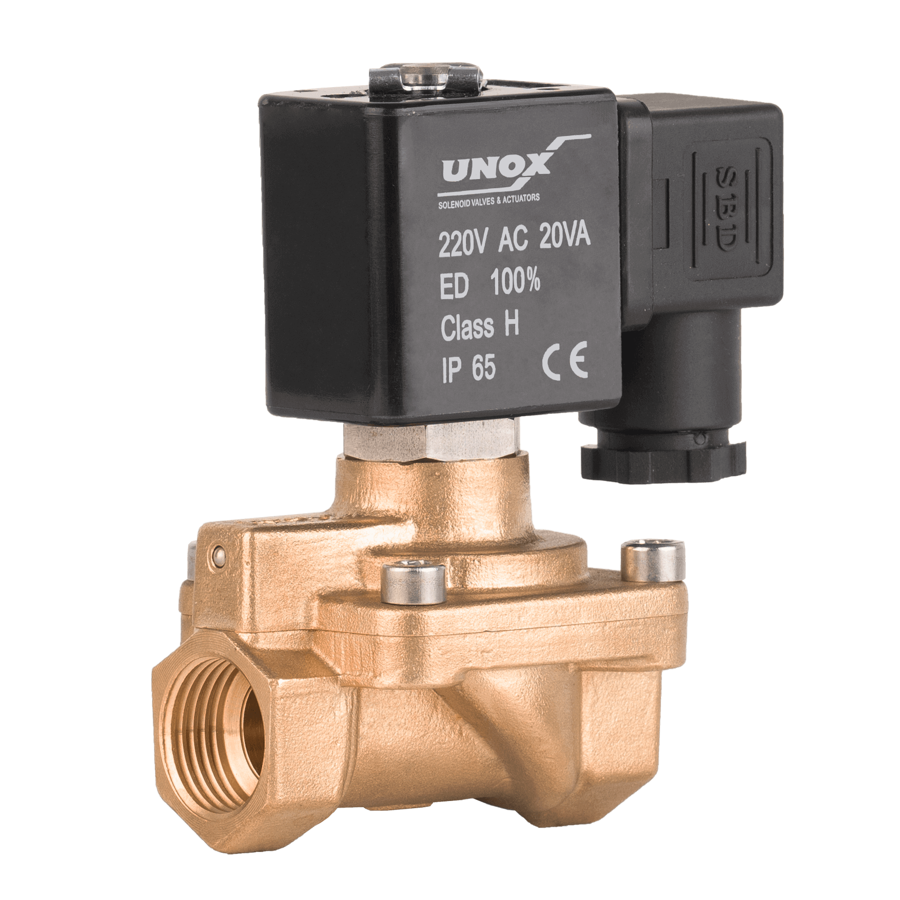Unox Genel Maksat Yüksek Basınç Normalde Kapalı Solenoid Valfler 0,5-40 Bar