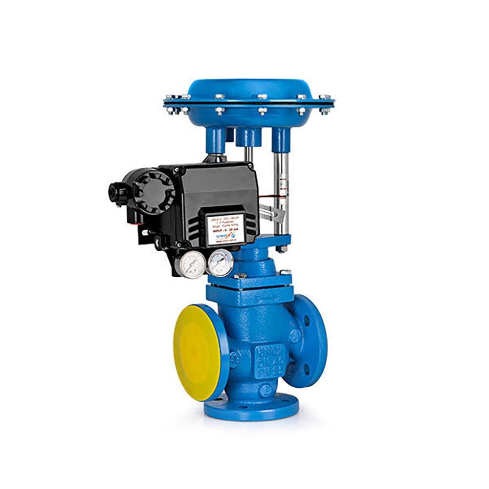 Unox 3-Way Pneumatic Proportional Control Valve with Positioner
