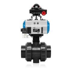 Unox Tek Etkili Pnömatik Aktüatörlü U-PVC Küresel Vana Su İçin