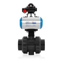 Unox Tek Etkili Pnömatik Aktüatörlü U-PVC Küresel Vana Su İçin