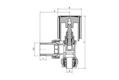 Klepsan Köşe Radyatör Vanası TS 579 (16x2)