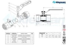 Klepsan Doğalgaz Vanası Mop 5 TS EN 331 (Kilitli)