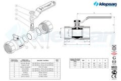 Klepsan Doğalgaz Vanası Mop 5 TS EN 331 (Kilitli)