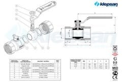 Klepsan Doğalgaz Vanası Mop 5 TS EN 331 (Kilitli)