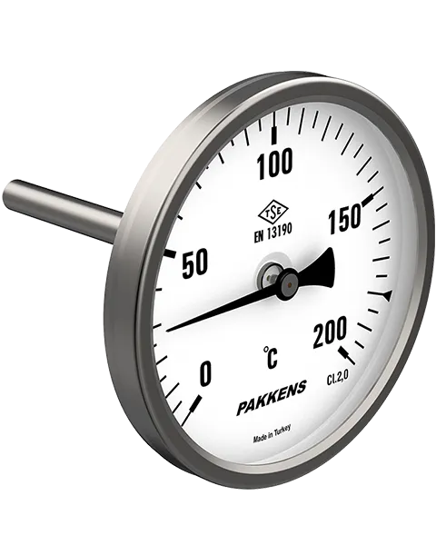 Pakkens Ø100 10CM ARKADAN ÇIKIŞLI TERMOMETRE