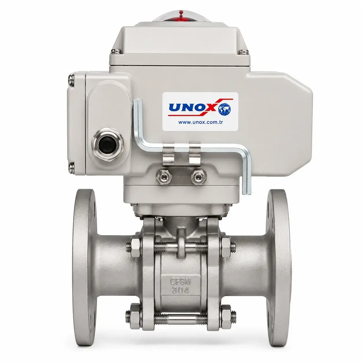 Unox Electric Actuated Stainless Steel Flanged Ball Valve