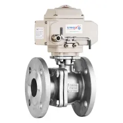 Unox Electric Actuated Stainless Steel Flanged Ball Valve