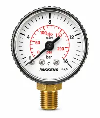 Pakkens Alttan Bağlantılı Kuru Tip CL1 Manometre Q100 0,6 BAR