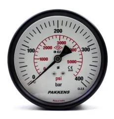 Pakkens Off-Center Panel Mount CL1 Manometer Q100 400 BAR