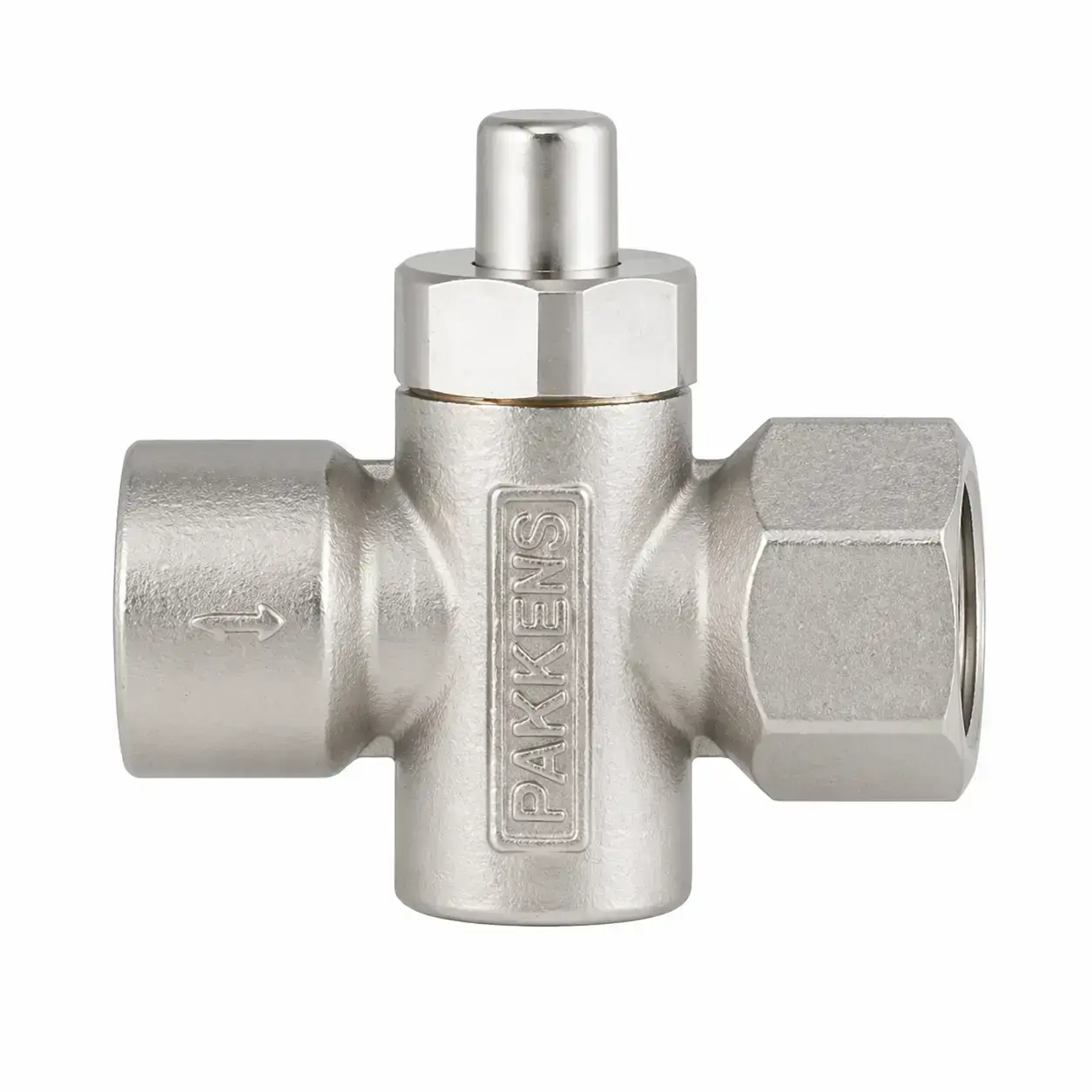 PAKKENS 1/2'' 3 YOLU BASMALI MANOMETRE MUSLUĞU (DOĞALGAZ UYUMLU) PN6