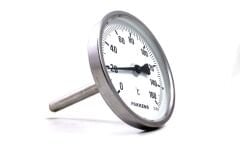 Pakkens 15CM Arkadan Bağlantılı Komple Paslanmaz CL1 Termometre Q100 160C