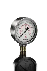 Pakkens Alttan Bağlantılı Komple  Paslanmaz Vakummetre Q100 -1 / +5 BAR
