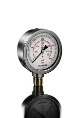 Pakkens Alttan Bağlantılı Komple  Paslanmaz Vakummetre Q100 -1 / +5 BAR