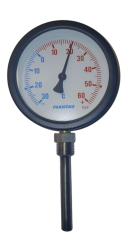 Pakkens Q100 50 cm Bottom Connection Thermometer, 500°C
