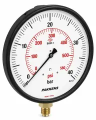 Pakkens Alttan Bağlantılı Gliserinli CL1 Manometre Q160 40BAR