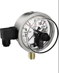 Pakkens Bottom Connection Dual Contact Normally Closed/Normally Open Pressure Gauge Q160 16 Bar