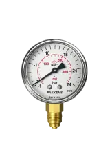 Pakkens Alttan Bağlantılı Gliserinli CL2,5 Vakummetre Q100 -1 / +24