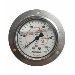 Pakkens Rear Connection (3/8'' Thread) Front Flanged Dry Type CL1 Manometer Q160