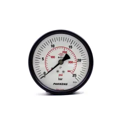 Pakkens Back Connection Dry Type CL1 Pressure Gauge Q100 25 BAR