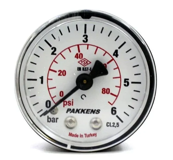 Pakkens Arkadan Bağlantılı Kuru Tip CL1 Manometre Q100 0,6 Bar