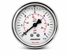 Pakkens Arkadan Bağlantılı Kuru Tip CL1 Manometre Q100 0,6 Bar