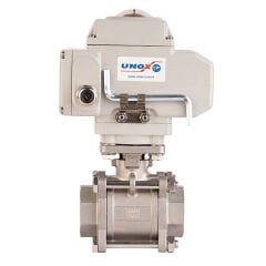 Unox Elektrik Aktüatörlü Paslanmaz Dişli Küresel Vana