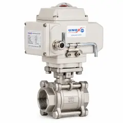 Unox Electric Actuated Stainless Steel Gear Ball Valve
