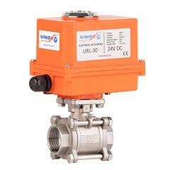 Unox Electric Actuated Stainless Steel Gear Ball Valve
