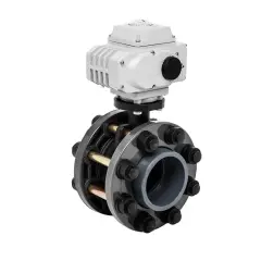 24 V DC Electric Actuated U-PVC Butterfly Valve (Complete Set)