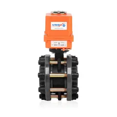 220V AC Electric Actuator U-PVC Butterfly Valve
