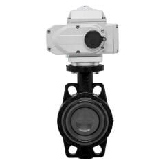 24V DC Electric Actuated U-PVC Butterfly Valve