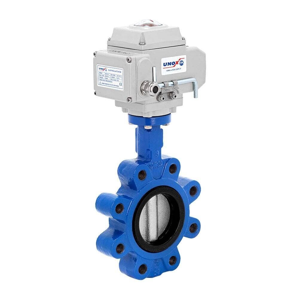 Unox Wafer Type Butterfly Valve with 24V DC Electric Actuator