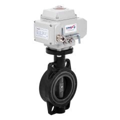 220V AC Elektrik Aktüatörlü U-PVC Kelebek Vana