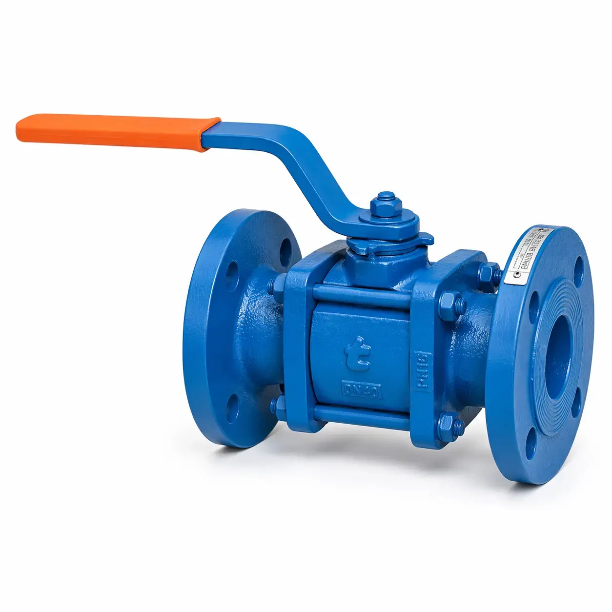 Termo Tam Geçişli Küresel Vana, PN 16 GG25 Pik Flanşlı DN40