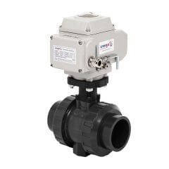 24V DC Elektrik Aktüatörlü U-PVC Küresel Vana Ø75 - ASİT İÇİN