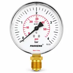 Pakkens  Ø63 Çap Alttan Çıkışlı Kuru Tip Manometre